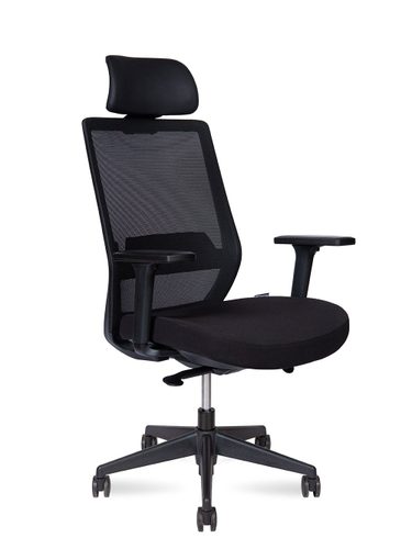 Кресло руководителя Моно блэк хром / Mono black chrom
